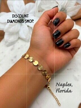 18K Yellow Gold Titanium Ripple Zodiak Sign Bracelet